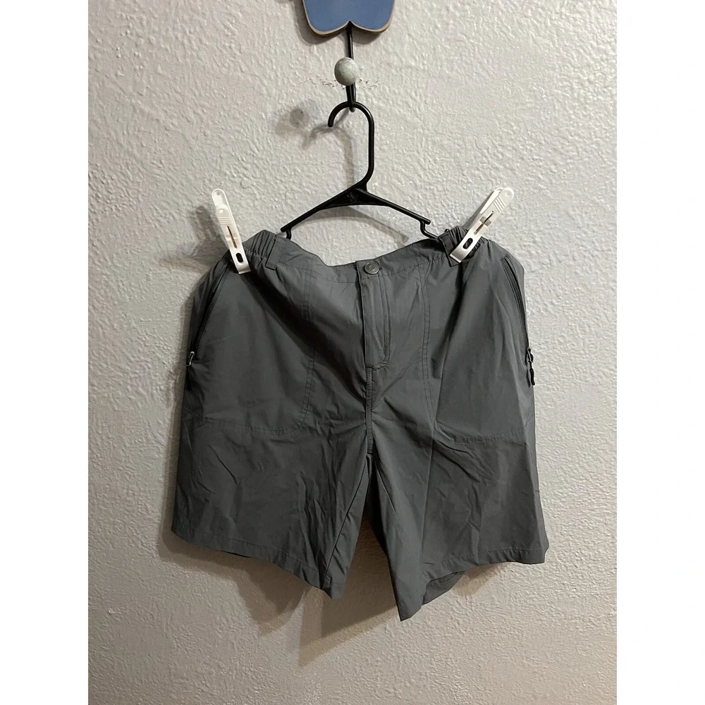 Pudolla Shorts Mens Gray Size XL  Stretch Zipped Pockets‎
